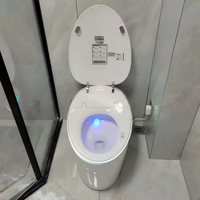 Toilette intelligente électrique à chasse d'eau automatique, cuvette de toilette intelligente avec bidet intégré pour salle de bain