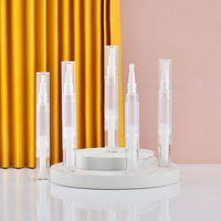 Tube de vernis à ongles rotatif transparent de 2 ml, 3 ml, 5 ml, avec pinceau applicateur, pour manucure, sérigraphie, rechargeable et hygiénique