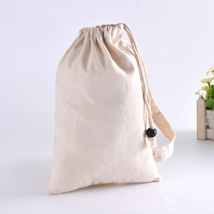 Sac à poussière personnalisé en coton naturel écologique et durable avec cordon de serrage, fermeture simple, anti-poussière pour corde à sauter - Product Image 2