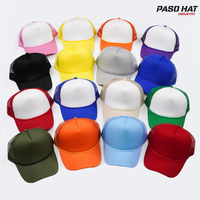 Gorra de Camionero de Espuma Suave de Alta Calidad con Logo Personalizado, Bordado, Sublimación e Impresión Puff, Sombrero de Malla Liso de 5 Paneles para Deportes al Aire Libre