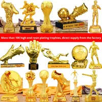 Nouvelle résine pour le trophée du ballon d'or et du meilleur buteur de football, personnalisable, gardien de but, tireur, compétition, champion, commémoration, Chine