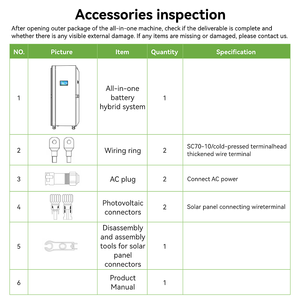 Sistema de Almacenamiento de Energía Híbrido Todo en Uno con Batería e Inversor ESS de 10kW 20kWh para Sistemas Solares Domésticos con Inversor Deye - Product Image 6