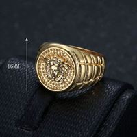Nouvelle tendance hip-hop, bagues de montre en acier inoxydable plaqué or, beauté grecque, pour homme