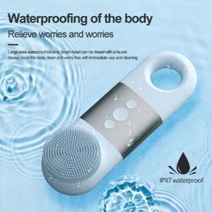 <span class=keywords><strong>Brosse</strong></span> <span class=keywords><strong>nettoyante</strong></span> faciale en silicone LED chaude et froide, étanche, exfoliation douce, nettoyage des pores, nettoyage en profondeur, soin des lèvres et du nez, US/UK - Product Image 5