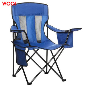 Silla de Playa Plegable Portátil para Exteriores Woqi, Color Azul Cielo, Estructura de Acero, Silla de Camping Plegable Resistente - Product Image 3