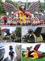 Aigle gonflable publicitaire, mascotte gonflable personnalisée, ballon de dessin animé, personnages de dessin animé gonflables géants pour événements