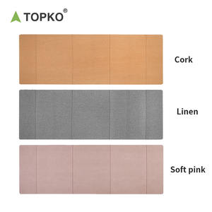 TOPKO Tissu high-tech écologique de qualité supérieure + tapis de yoga POE à 8 plis avec logo personnalisé, tapis de yoga pliant antidérapant et facile à ranger - Product Image 3
