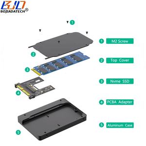 Hu.2 SFF-8639 U2 konektor ke NGFF M.2 m-key kartu adaptor + casing penutup aluminium untuk 2230 2242 2260 2280 M2 NVME SSD - Product Image 3