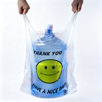 Sacs de courses personnalisables en PEHD noir opaque, type gilet, robustes et biodégradables, pour boutiques et commerces de détail, Shandong