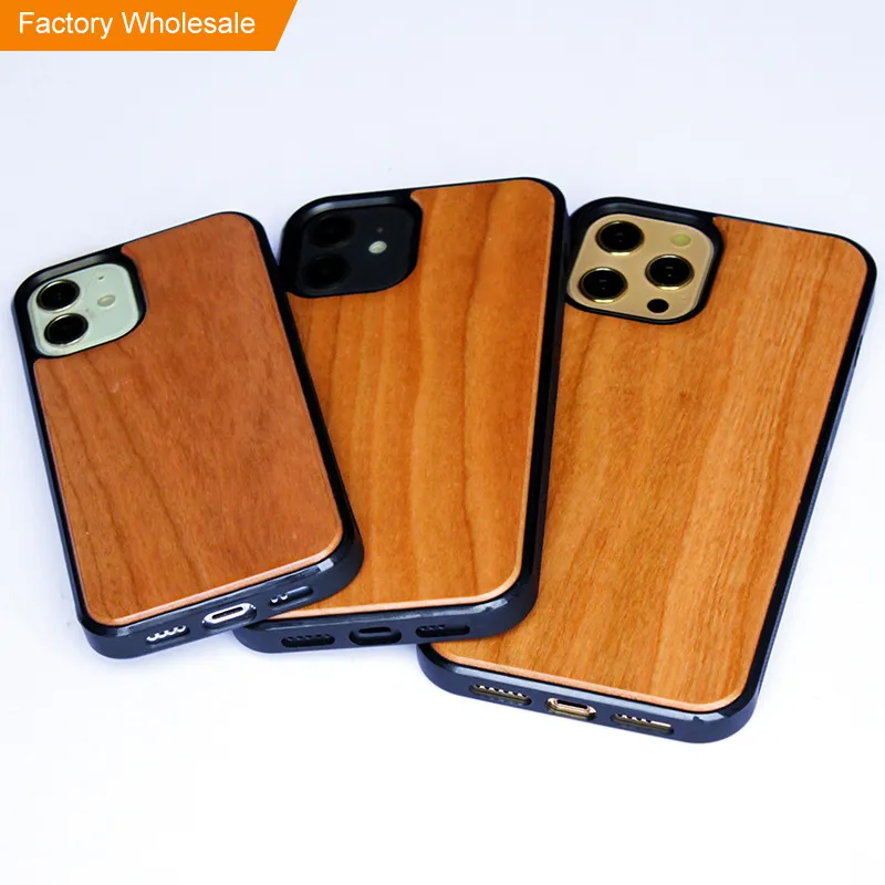 Manufacture Leather Wood Customized Blank Back Cover Magnetic Phone Case For Iphone 14 13 12