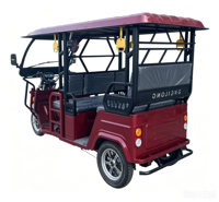 Tuk-tuk Électrique 2025 Haute Vitesse 72V 2000W, Véhicule Passager à Trois Roues pour Adultes, 7 Places, Grande Autonomie