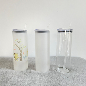 Vente <span class=keywords><strong>en</strong></span> <span class=keywords><strong>gros</strong></span> 25oz gobelet <span class=keywords><strong>en</strong></span> verre transparent dépoli de sublimation blanc droit gobelets maigres avec couvercle et paille <span class=keywords><strong>en</strong></span> plastique pour <span class=keywords><strong>impression</strong></span> à chaud - Product Image 5