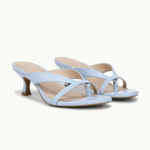 Women's Thong Sandals Open Round Toe Cross Straps <b>Kitten</b> <b>Heel</b> Sandals slip on Heeled Mule <b>Shoes</b> for <b>Ladies</b> Summer Outdoor - Product Image 1