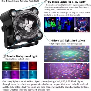 Multiple Modes LED <strong>Party</strong> <strong>Light</strong> Disco Ball <strong>Light</strong> for <strong>Party</strong> and Birthday Decoration - Product Image 5