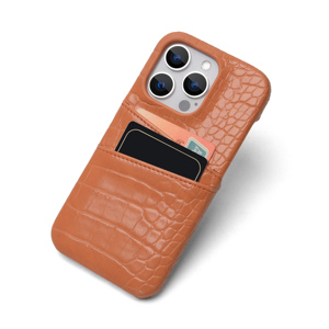 Funda de teléfono de cuero PU con textura de cocodrilo, logotipo personalizado, regalo de negocios corporativo para celebración de aniversario, funda de teléfono para iPhone - Product Image 1