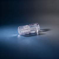 Nuevo Tubo de Brillo Labial PETG Transparente Corto y Grueso, Envase Cuadrado Redondeado para Aceite Labial, Aplicador Grande, Logotipo Personalizado, Marca Privada, OEM