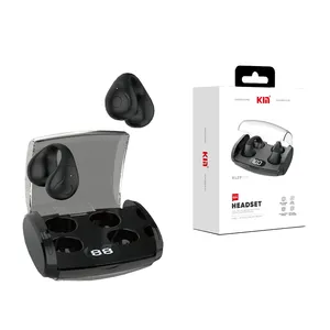 Earbud nirkabel Mini Gaming, Headphone Mono Tunggal 3.5mm olahraga Bass berat kualitas tinggi set kabel