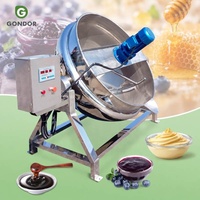 Marmite de cuisson à double enveloppe de 100 litres avec agitateur, pour cuisson de cacahuètes et fusion de bonbons durs