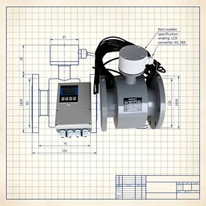 Medidor de Flujo Electromagnético con Transmisor, Sensor de Medición de Líquidos Montado en Brida para Tuberías Industriales - Product Image 2