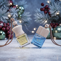 Diffuseur d'aromathérapie portable en verre suspendu pour voiture, bouteille diffuseur de parfum pour voiture à suspendre