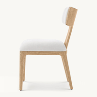 Usine directement vente chaise de salle à manger salon moderne de luxe meubles en chêne tissu chaise en bois