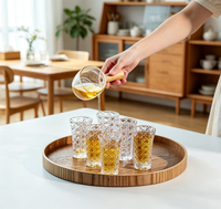 Petites coupes à vin en verre épaissi à motifs en relief, coupes à liqueur blanches, coupes individuelles de petite taille, bouteilles de liqueur robustes