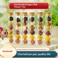 Boules de thé Dragon Ball en verre avec rose, lys, jasmin, hibiscus – 8 saveurs comestibles – Thé Pu'er du Yunnan en vrac