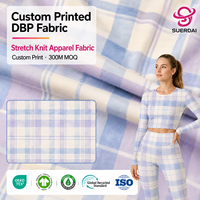 Tissu en polyester double brossé DTY imprimé numériquement sur mesure de haute qualité pour vêtements de nuit