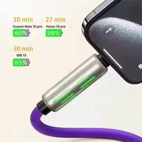Cargador USB de 240W con Pantalla LED Súper Rápida, 4 en 1, Multidispositivo, con Codo Giratorio Tipo-C, Cable de Carga para Teléfono Móvil e Impresora