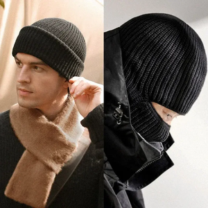 Custom Logo Embroidered Unisex Balaclava Beanie Hat <strong>Skimask</strong> <strong>Knitted</strong> Sports Outdoor 100% Polyester One Hole - Product Image 2