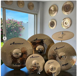 Juego de Platillos Arborea B20 Serie Dragon: Splash de 10 Pulgadas + Hi-Hat de 14 Pulgadas + Crash de 16 Pulgadas + Crash de 18 Pulgadas + Ride de 20 Pulgadas + Bolsa - Product Image 3