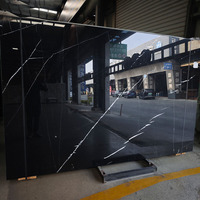 Dalles de marbre noir Marquina poli naturel en gros, dalles de marbre blanc et noir pour carrelage de salle de bain, murs et sols