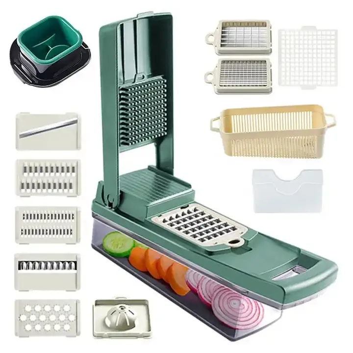 15 em 1 Multifunções espiralizador ferramenta de corte frutas e vegetais chopper aço cozinha slicer alimentos chopper vegetal cortador