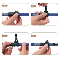Portable Foldable Carbon Fiber Trekking Stick Adjustable External Lock Lightweight Hiking Pole for Trail Running&Nordic Walking