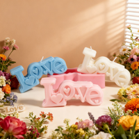 Valentinstag LOVE Kerzen- & Kuchenbackform aus Silikon - Hitzebeständige Umweltfreundliche DIY-Dekorationsform