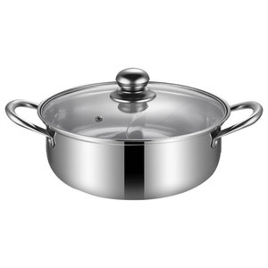 Olla para sopa de acero inoxidable de 2.1L-4L con tapa para usar en ollas eléctricas y cocinas de gas - Product Image 1