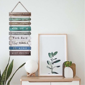 Décor d'art mural inspirant pour le bureau en bois rustique suspendu signe de décoration d'art mural motivationnel <span class=keywords><strong>citations</strong></span> positives inspirantes - Product Image 2