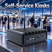 Mini PC Kiosque Intel Pentium 6405U 4 USB 3.0 2 RS232 pour l'enregistrement en libre-service à l'aéroport OEM ODM