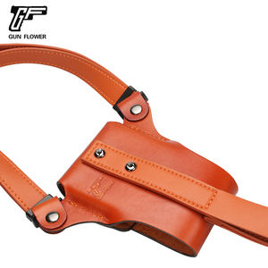 ซองปืนหนังแท้ยี่ห้อ GUNFLOWER พร้อมซองใส่แม็กกาซีน ซองปืนแบบยุทธวิธี สีน้ำตาล - Product Image 3