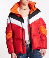 Veste d'hiver pour homme surdimensionnée à capuche en duvet de canard, imperméable, fermeture éclair, rembourrage épais, 90% duvet, logo imprimé noir