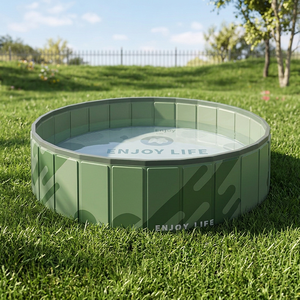 Piscine pliable en PVC Jiami pour animaux de compagnie (chats et chiens) et enfants, design balle océanique, 80 cm - Product Image 5