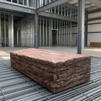Feuille de laine de verre marron non toxique, isolation multi-usages pour les maisons à structure en acier d'Amérique du Nord