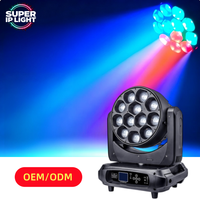 Équipement DJ CTO, réglage de la couleur RGBW 4-en-1, 12x40W LED Zoom Wash Moving Head Light, contrôle DMX512 pour discothèque, bar, fête