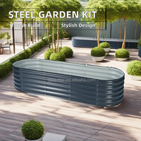 Kit de Jardinière Moderne en Acier Galvanisé, Léguitage Surélevé pour Légumes, Fleurs, Herbes et Pépinière Domestique – Vente Directe Usine