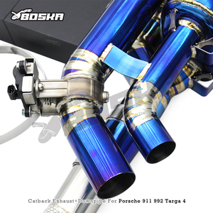 Tubos de Escape Catback Personalizados para Porsche 911 991.2 GT2 RS 3.8T 2018-2019 Boska Racing, Tubo de Escape de Titanio con Silenciador - Product Image 3