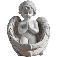 공장 도매 오래된 수지 소녀 천사 장식 장식 창 가게 조각 공예