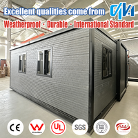 Maison conteneur préfabriquée mobile étanche et extensible de 20, 30 ou 40 pieds, à vendre, avec 2, 4 ou 5 chambres, maison portable