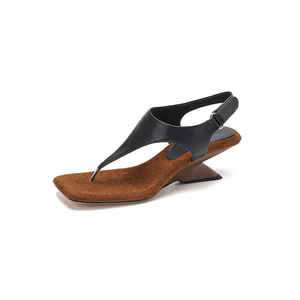 Sandalias de tacón bajo con punta abierta al por mayor |   Tacones de cuero con correa en T, estilo slingback, cuadrados, retro, casuales, de verano para <span class=keywords><strong>mujer</strong></span> - Product Image 5