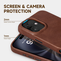 En stock vente en gros d'accessoires pour téléphone portable étui pour téléphone portable étui en cuir véritable pour iphone 15 16 Pro Max