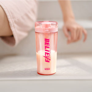 Botol pengocok getar Gym sublimasi 400ml Dispenser baru Ml pengocok tutup kompartemen <span class=keywords><strong>Premium</strong></span> cantik pengocok <span class=keywords><strong>Protein</strong></span> pengocok Null - Product Image 2